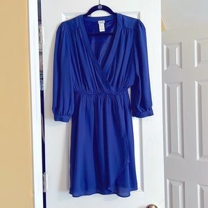 Royal Blue quarter sleeve dress